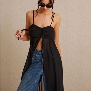 Stylish Black Sheer Top